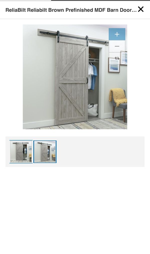 Reliabilt Reliabilt Brown Prefinished Mdf Barn Door With Hardware