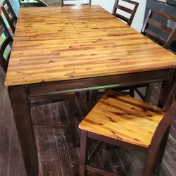 Solid Wood Table With 6 Chairs