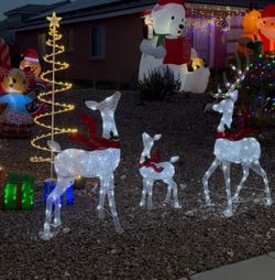 Reindeer Christmas Family for Lawn