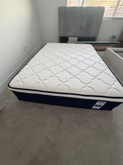 Queen mattress with bed set, frames