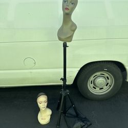 Professional Wig Mannequin Head + Adjustable Tripod Stand