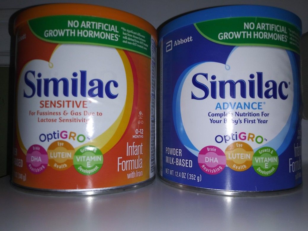 similac azul, y naranja