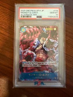 PSA 10 Monkey D. Luffy Alternate Art from One Piece Card Game