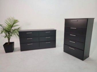 Black ⚫️ Dresser And Two ⚫️ Cómoda Y Gavetero ⚫️ 