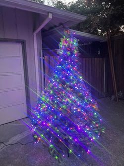 Artificial Christmas Tree with Multicolor Lights