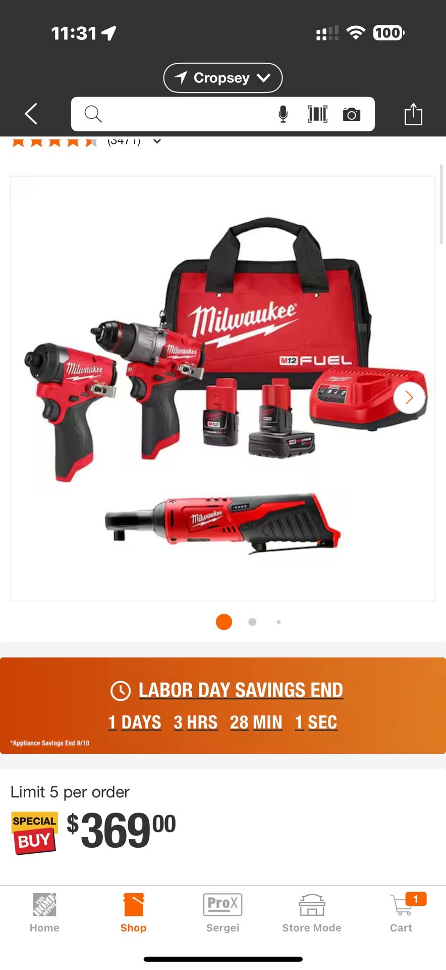 M12 FUEL 12-Volt Li-lon Brushless Cordless Hammer Drill and Impact Driver Combo Kit (2-Tool) with M12 3/8 in. Ratchet