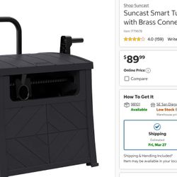 Smart Tub Hose Hideaway With Brass Connections 