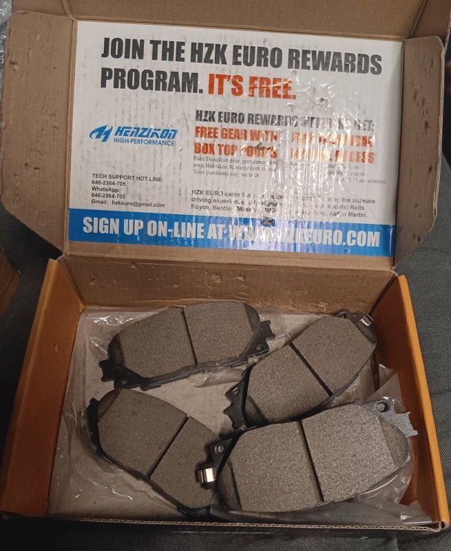 image displays Herzikon High-Performance Ceramic Brake Pads,