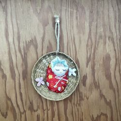 One-of-a-Kind Handmade Baby Girl Gift – Unique Birth Keepsake Ornament 3.5”
