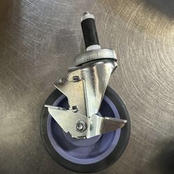 6” PU Caster with Side Brake 7/8” Diameter