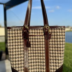 Authentic Coach Soho Wool & Leather Tote – Style F10199