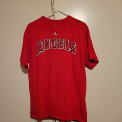 Vintage Majestic MLB Anaheim Angel's Jered Weaver Tshirt Jersey, Mens Sz Large $35, Pls Read Description!