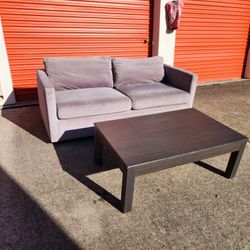 Grey Couch & Table (free delivery)