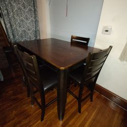DINING TABLE AND BENCH ( set Of 6)