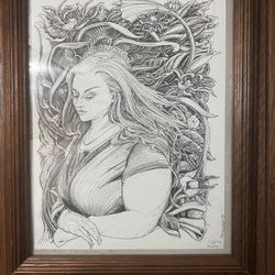 Ink Drawing Framed And Matted