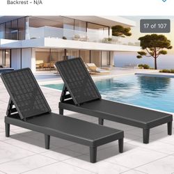 Brand New Outdoor Chaise Lounge Chairs (set Of 2)