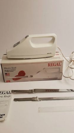 Regal Electric Knife K382WT Made in USA Serrated Stainless Steel { Tested }
