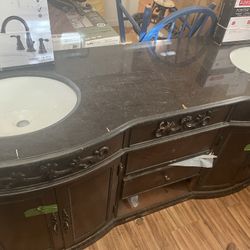 Marble Top Bathroom Vanity With Fixtures