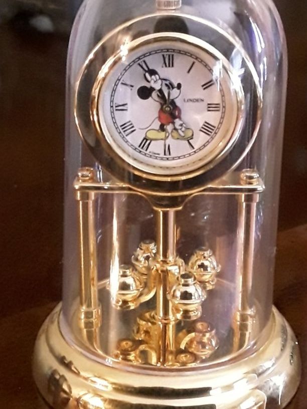 Disney Miniature Dome Clock - Like New Condition