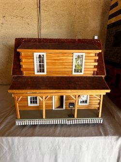 wood cabin doll house