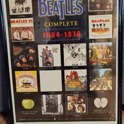 Framed Beatles Complete Cover Set Poster 