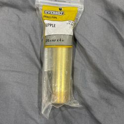 Everbilt 3/4 in. x 4 in. MIP brass pipe nipple fitting