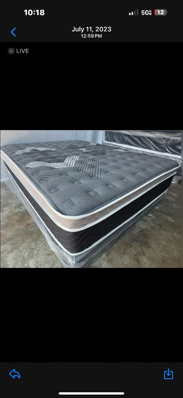 Queen Size Oasis Thermal Comfort Europillowtop Mattress And Boxspring 