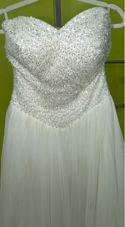 White Beaded Sweetheart Bridal Gown