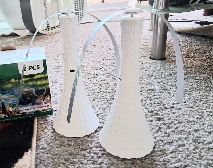 Rechargeable Fly Fans Open Box, Set Of Two