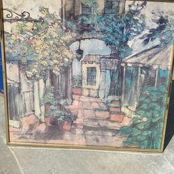 Mid Century Modern Pair Of Prints Framed Art