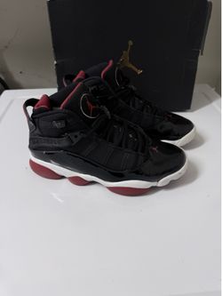 Jordan 6 Rings Bred Black Varsity Red White Size 8 322992-062 With Box