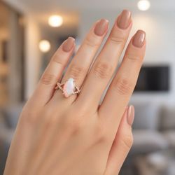 Mother Pearl Size 7 18 K Gold Plated Waterproof 