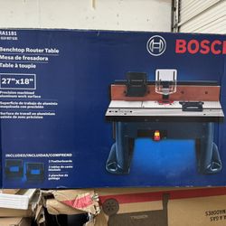 Bosch 27 in. x 18 in. Aluminum Top Benchtop Router Table with 2-1/2 in. Vacuum Hose Port