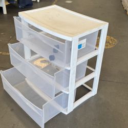 Wide 3-drawer cart