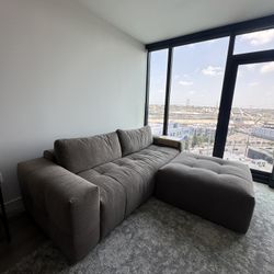 Like New Amallo Sofa & Ottoman Set 