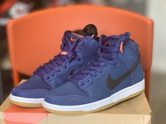 Nike Dunk High Pro SB ISO Orange Label Midnight Navy Blue for Sale