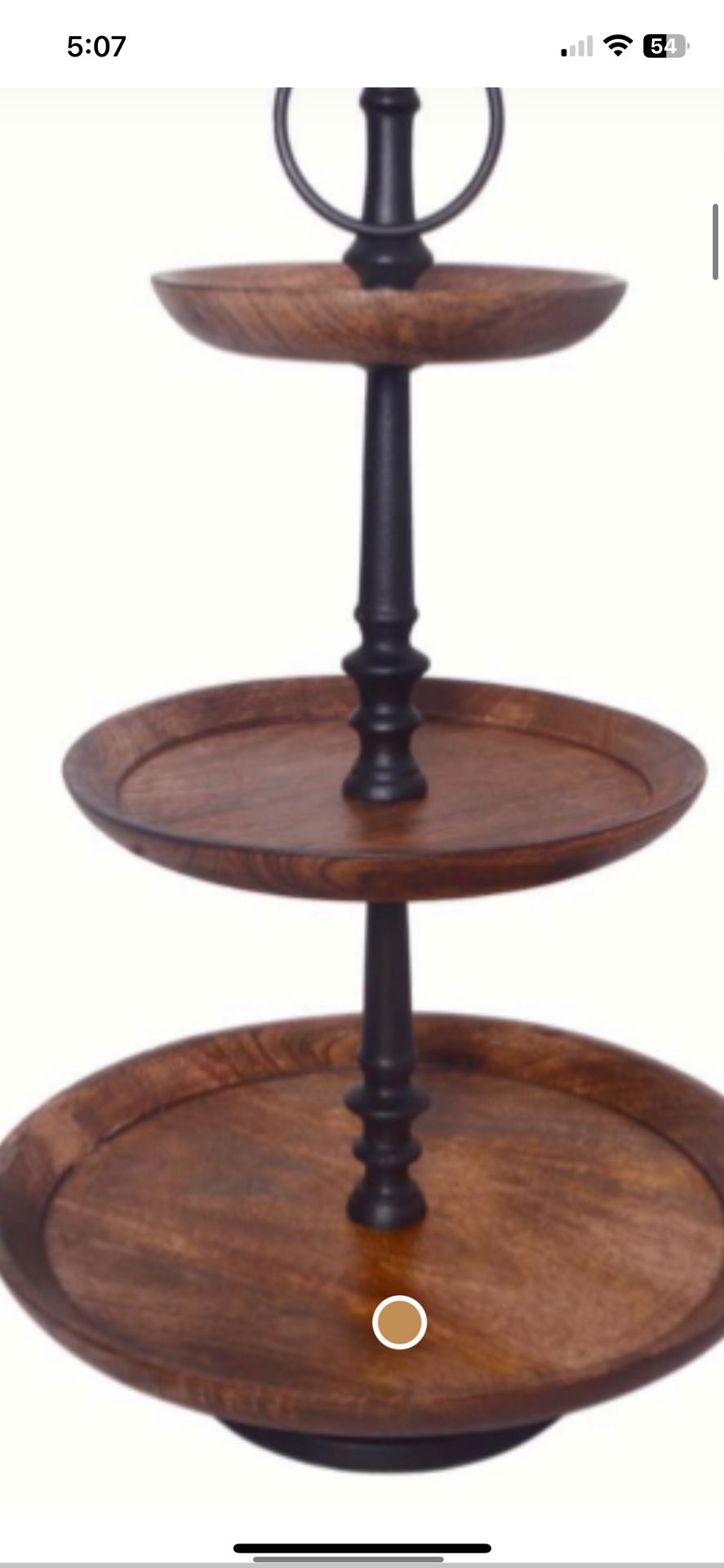 3 Tier Tray Farmhouse Decor, Round Wood Tiered Tray, Rustic Tiered Serving Tray Dessert Cupcake Display Stand, Three Tiered Tray Decor Items for Coffe