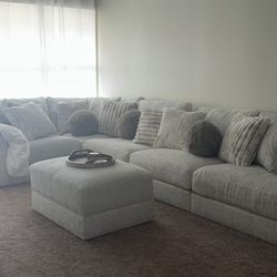 Posh Beige 6 Piece Modular Sectional 