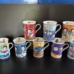 8 Collectable Betty Boop Mugs