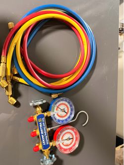 HVAC tool yellow jacket gauge