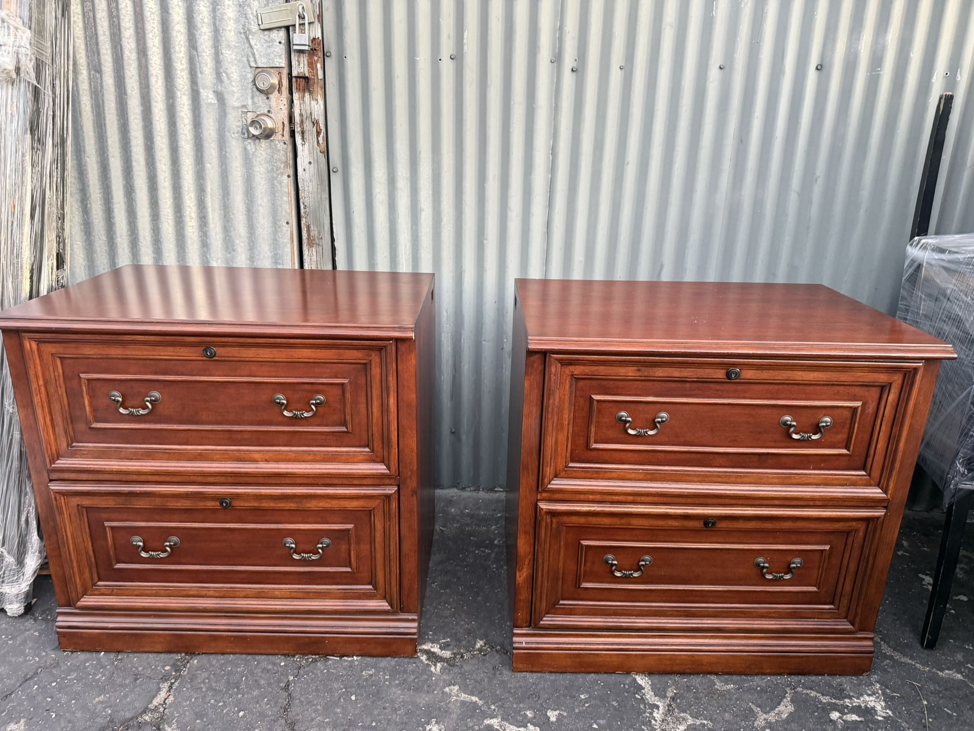 2-drawer wooden lateral file cabinet