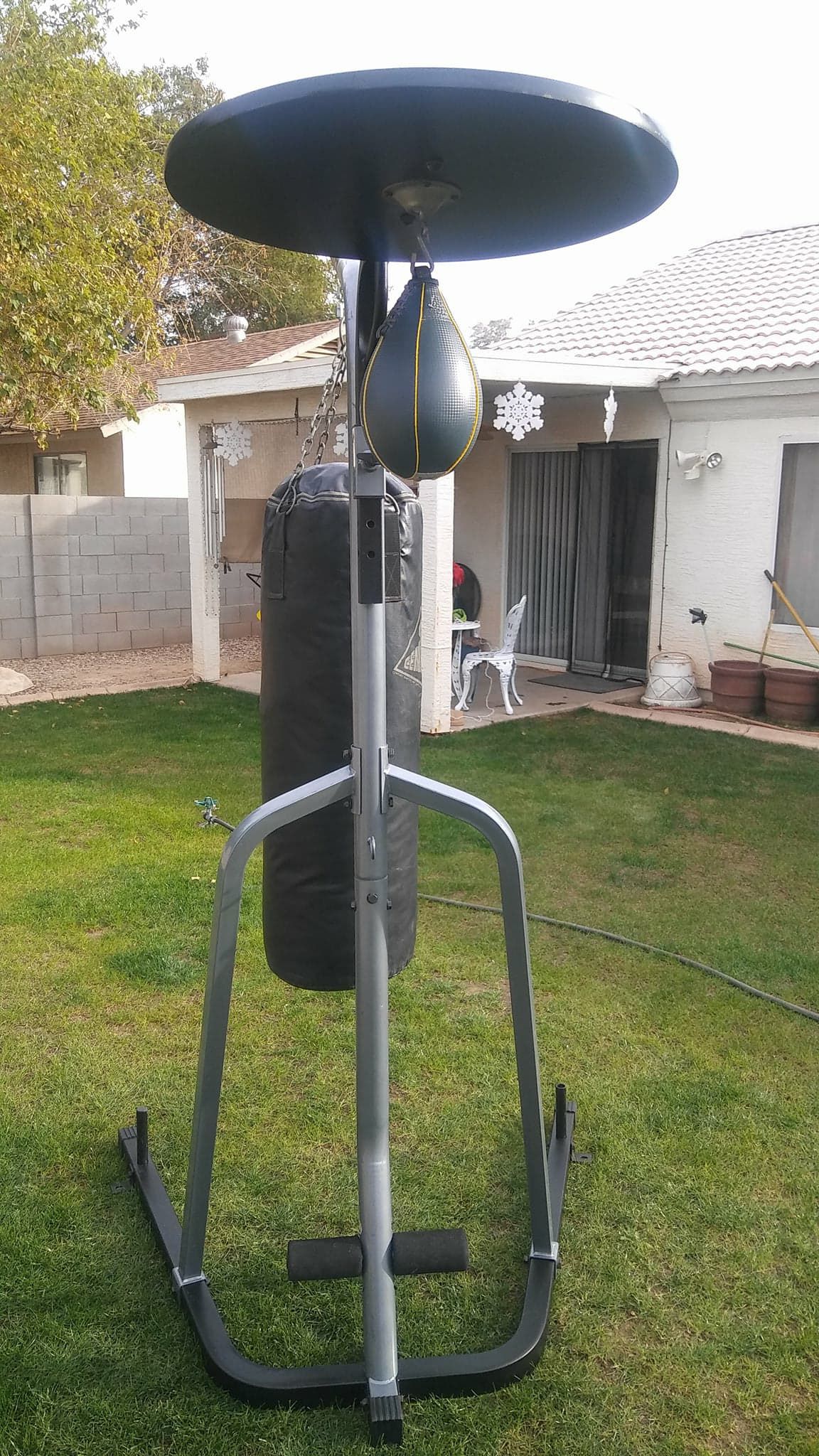 TKO Technical Knockout Boxing Stand with Speed Bag, Punching Bag and