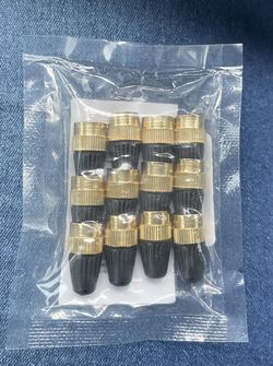 12 Pieces Metal Valves - Golden color