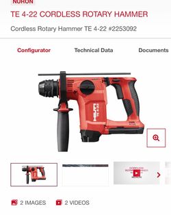 🔥 FOR SALE: Hilti TE 30-22 Cordless Rotary Hammer 🔥