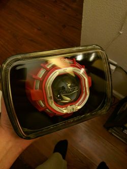 5 X 7 Rectangular Headlights, HID, Demon-Eyes and Dual Halo Shroud Retrofit