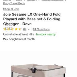 Joie portable baby crib