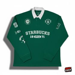 Starbucks x Fanatics Fest NYC 2026 Varsity Rugby Shirt – Sizes L, XL