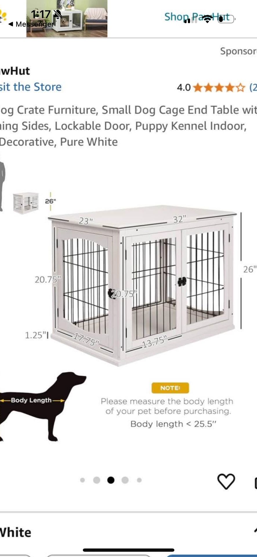 Wooden Dog Crate