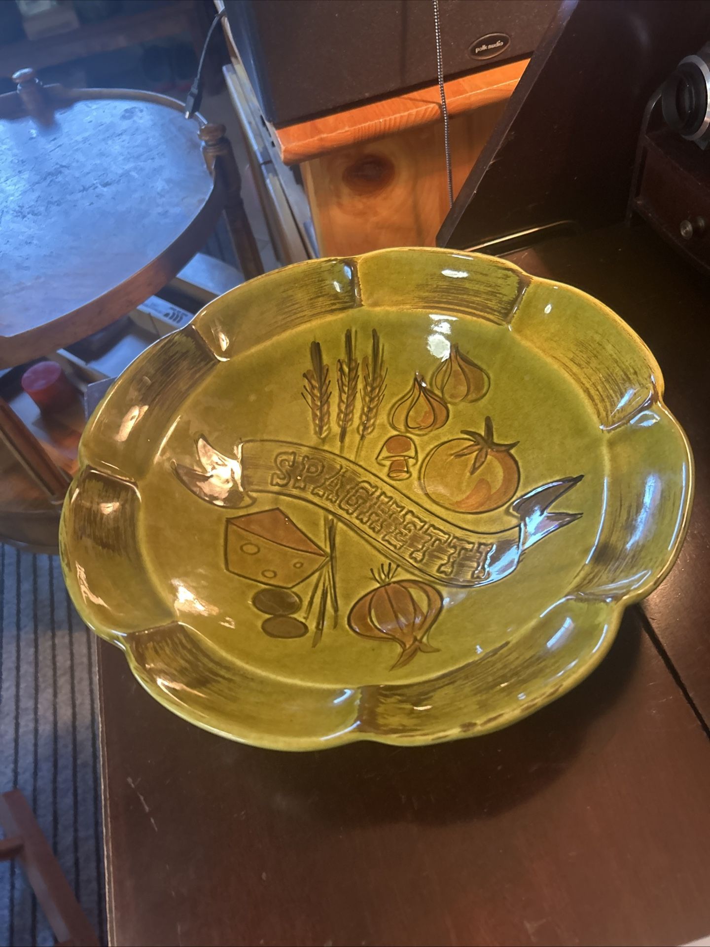 Vintage 1964 Los Angeles Potteries #300 Spaghetti Bowl 14” Diameter