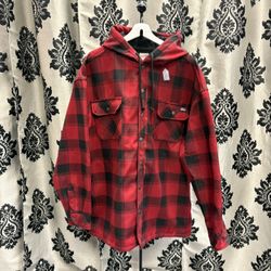 2XL Flannel Dickies Red/black Plaid Winter Long Sleeve Shirt 